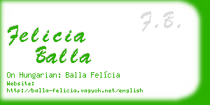 felicia balla business card